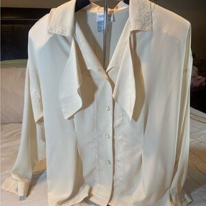 Elegant Cream Women's Top